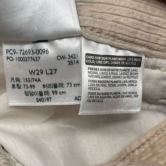 Free People Levi's RIBCAGE STRAIGHT ANKLE CORDUROY PANTS Sz 29 - Picture 7 of 7